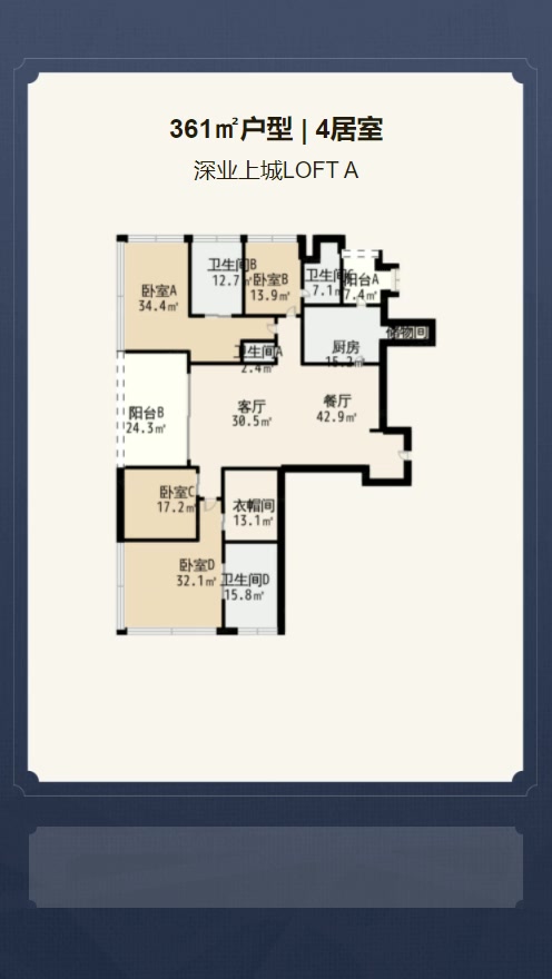 4居室361㎡【深业上城LOFT A】