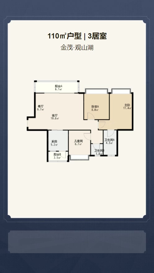 3居室110㎡【金茂·观山湖】