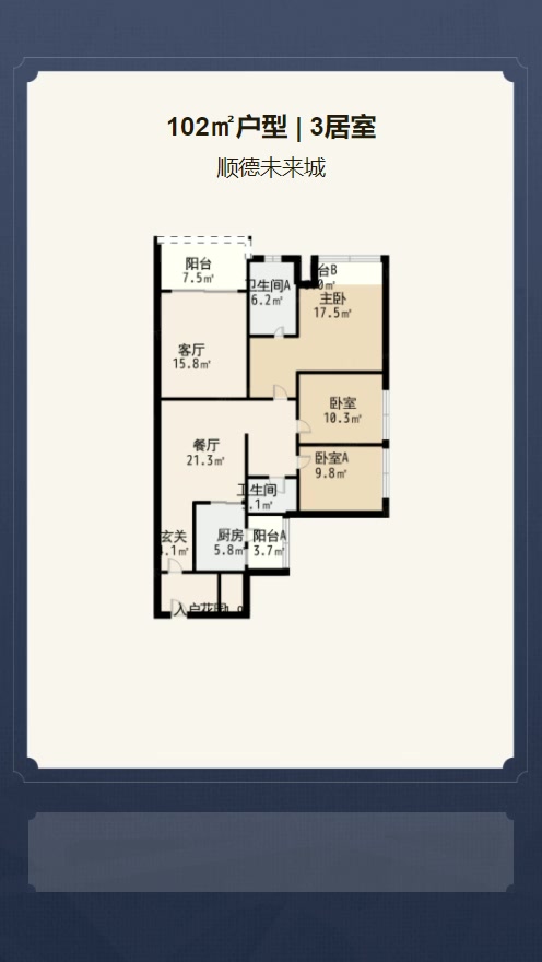 3居室102㎡【顺德未来城】