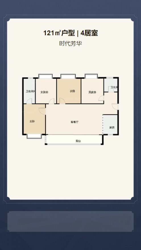 4居室121㎡【佳兆业时代·芳华】