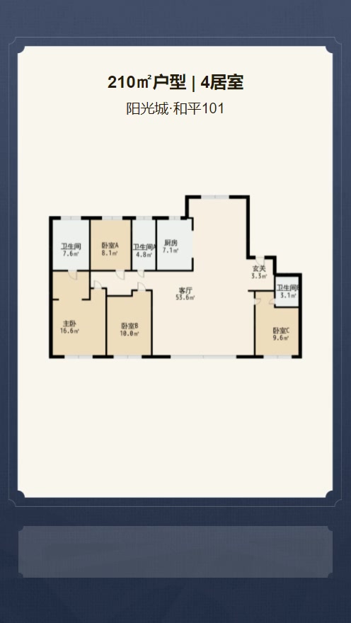 4居室210㎡【阳光城·和平101】